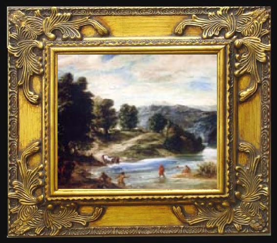 framed  Eugene Delacroix The Banks of the River Sebou, Ta070